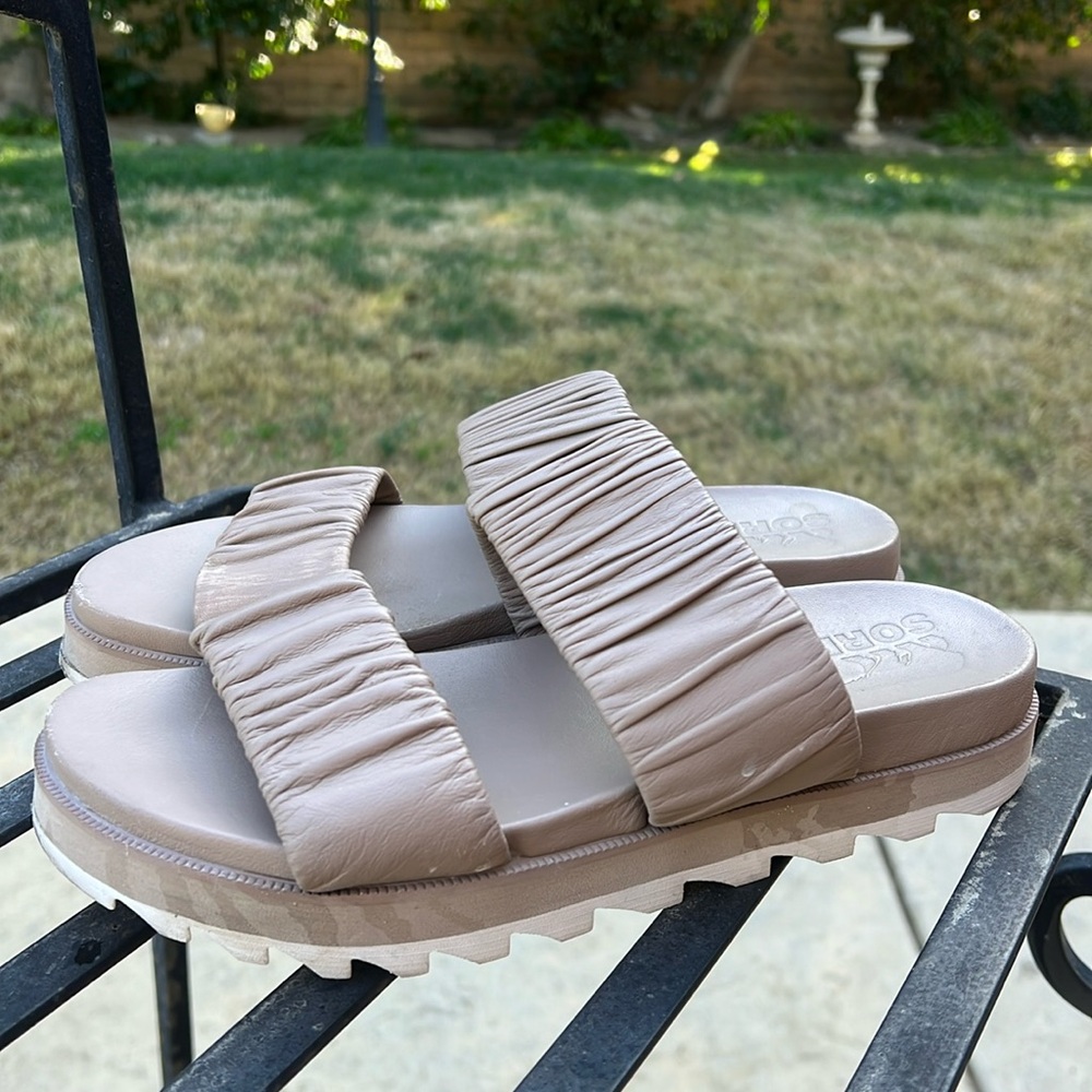 Sorel Roaming Two Strap Slide Platform Sandal 7.5